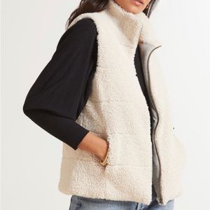 Dylan Cream Sherpa Fleece Vest